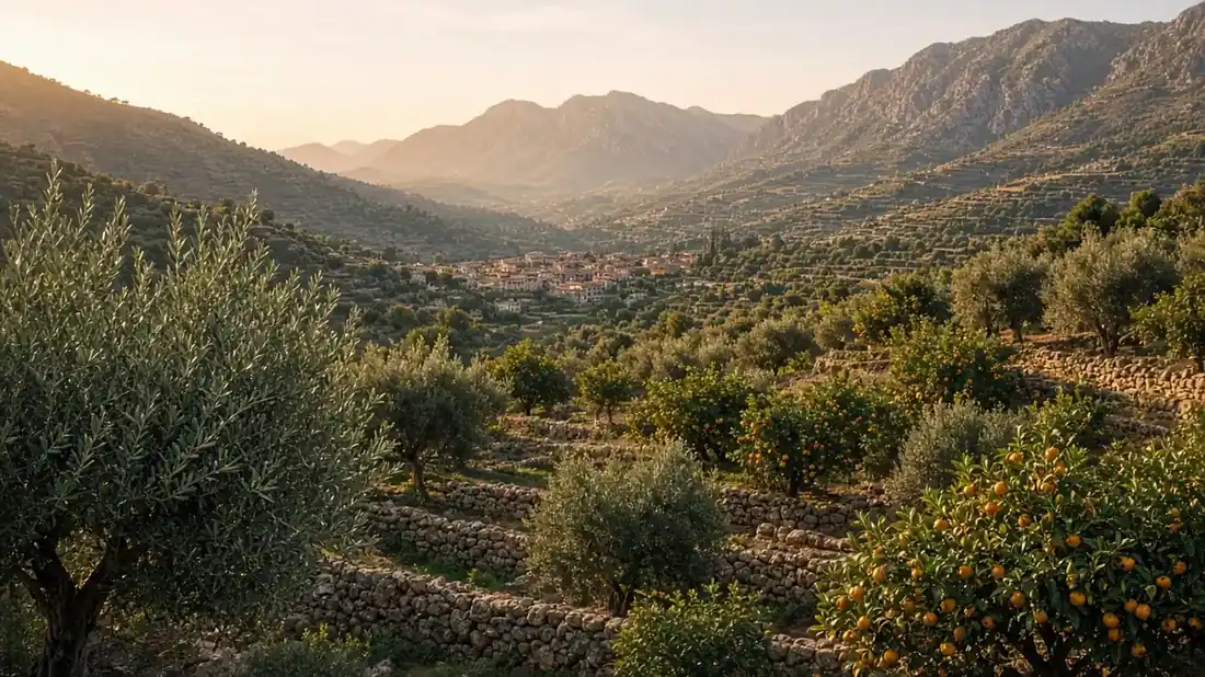 Terraced grove in the Sóller valley
